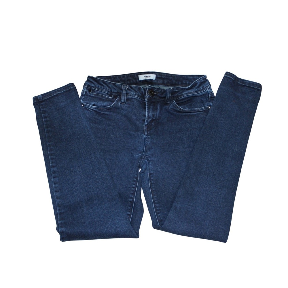 Kensie Ankle Biter High Rise Skinny Jeans Womens 26 Dark Wash Blue - Picture 2 of 4